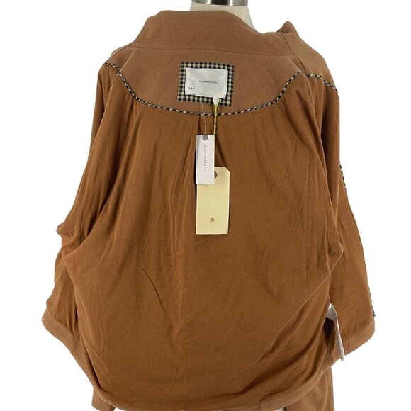 NWT Anthropologie Sascha Asymmetrical Button-Front Coat Jacket Bronze Camel XS - Picture 8 of 16